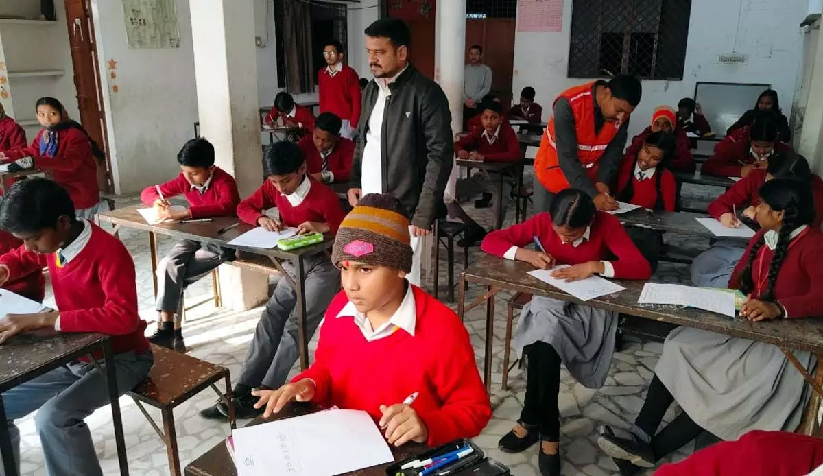 गीता के ज्ञान का दिया इंतहानसात विद्यालय के विद्याथियों ने किया प्रतिभाग