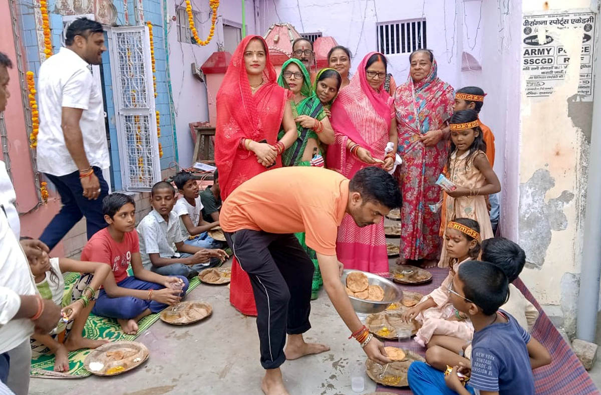 यज्ञ-कन्या भोज के साथ शारदीय नवरात्र का समापन